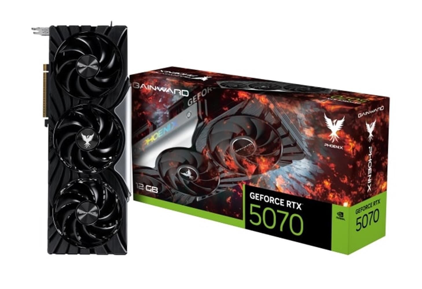 Gainward GeForce RTX 5070 Phoenix 12 GB GDDR7 192‑bit 331.9 x 133.1 x 60 mm PCIe Gen5 HDMI 2.1b + 3×DP 2.1b ARGB ZERO RPM Fan Dual BIOS Dual‑Slot Gaming Ekran Kartı