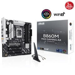 Asus B860M MAX GAMING AX Intel B860 LGA1851 DDR5 8666MHz (OC) mATX Anakart