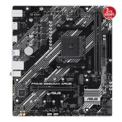 ASUS PRIME B550M-K ARGB AM4 DDR4 4866 DP HDMI Çift M2 USB3.2 AURA RGB mATX