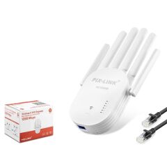 Pix-Link WR60T 1200Mbps Dual Band AC1200 WiFi Menzil Genişletici & Access Point (2.4GHz & 5GHz) Beyaz