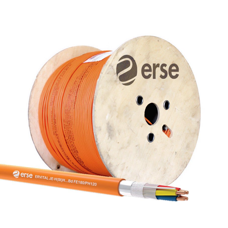 ERSE 2x2x0.80+0.80 JE-H(St)H Bd FE180/PH120 Halojen Free Yangın Alarm Kablosu 500 m