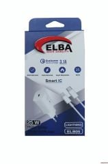 Elba ELB05-PD-25WIOS 25W USB-C PD 3.0 & QC 4.0 Hızlı Şarj Adaptörü ve 1 Metre Type-C to Lightning Kablo Seti