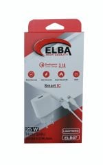 Elba ELB07-USB-25WIOS 25W USB-A Hızlı Şarj Adaptörü ve 1 Metre Lightning Şarj Kablosu Seti (QC 4.0 Destekli)