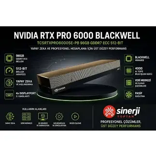 96 GB PNY RTX PRO6000 DDR7 512Bit 4xDP Pasif Soğutuculu Yapay Zeka AI Ekran Kart