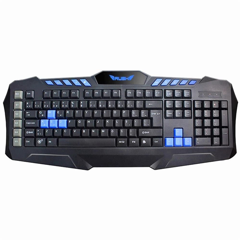 Rush RK100 Aydınlatmalı Makrolu Multimedia Oyuncu Klavyesi (Türkçe Q)