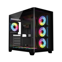 Frisby FC-9545G 750W 80+ Bronze Dahili PSU, 7x120mm ARGB Fanlı Mid-Tower Oyuncu Kasası