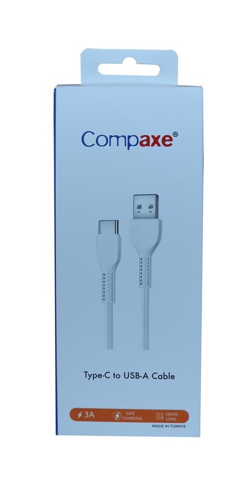 Compaxe CTK-BTU USB 3.0 Type-C 3A 1m Şarj ve Yüksek Hızlı Data Kablosu