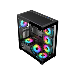 Frisby FC-9565G 650W 80+ Dahili PSU, 7x120mm ARGB Fanlı Mid-Tower Oyuncu Kasası
