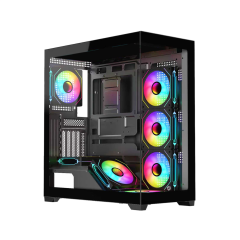 Frisby FC-9565G 650W 80+ Dahili PSU, 7x120mm ARGB Fanlı Mid-Tower Oyuncu Kasası