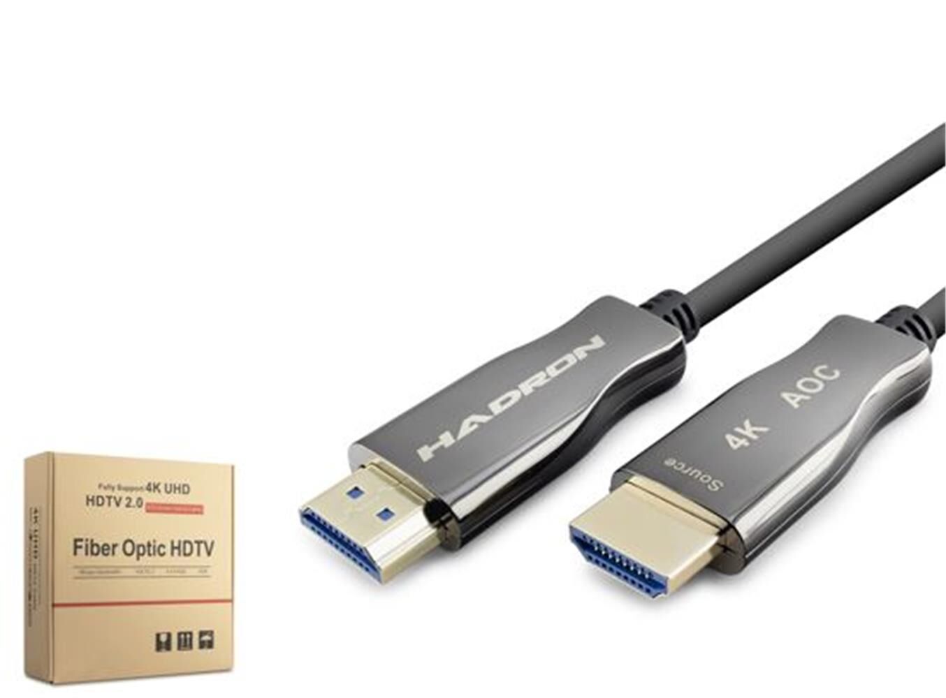 Hadron HDX2060 60 Metre Fiber Optik HDMI Kablo 4K 60Hz Siyah
