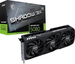 MSI GeForce RTX 5080 16G SHADOW 3X OC 16GB GDDR7 256-Bit DX12 PCI Express 5.0 Ekran Kartı