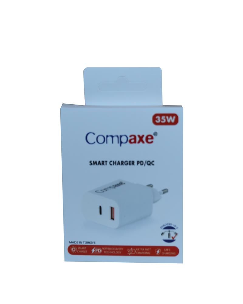 Compaxe CTA-350UT 35W PD & QC Destekli USB-A to USB-C Hızlı Şarj ve Veri Kablosu