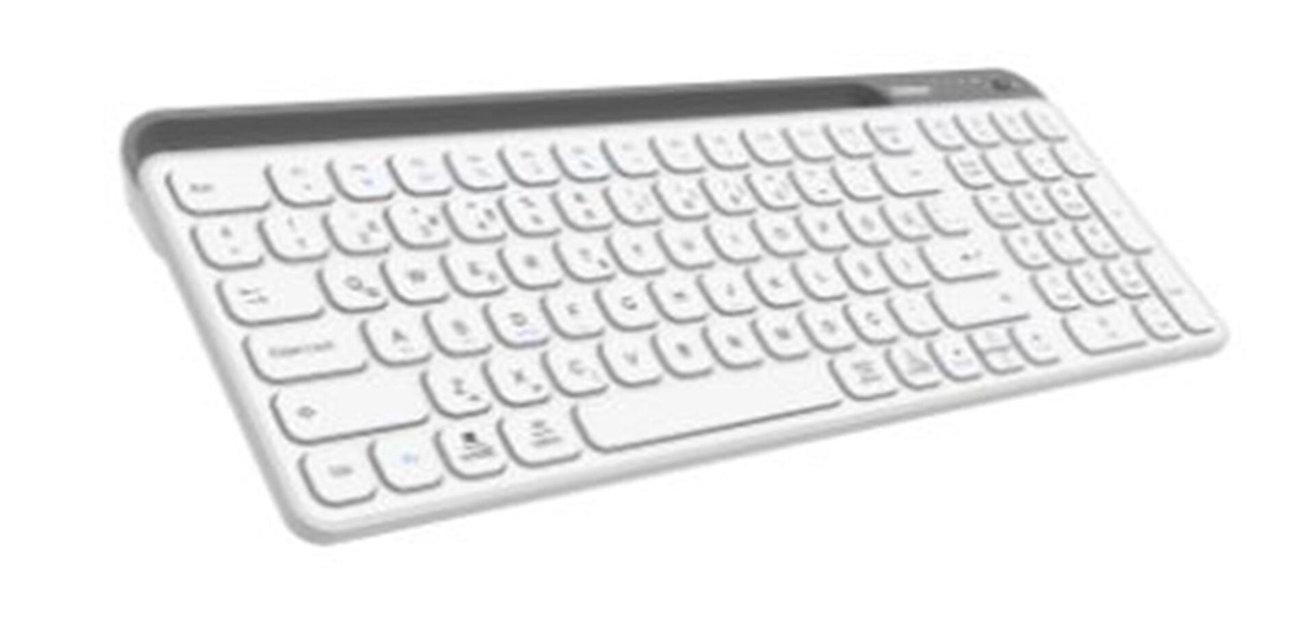 Everest KB-BT90 Beyaz-Gri Bluetooth ve 2.4GHz Çift Modlu Q Klavye - Mac/Windows/Android/iOS Uyumlu