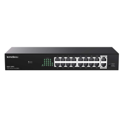 Tenda SG118PC 18-Port Gigabit Masaüstü/Raf Tipi Switch (16 Port PoE+ 167W, 2 Port Gigabit Uplink)