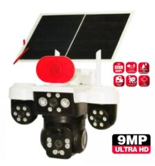 Apronx APX-WP296 9MP Üç Lensli Wi-Fi Güneş Enerjili (Solar) PTZ Dış Ortam Güvenlik Kamerası