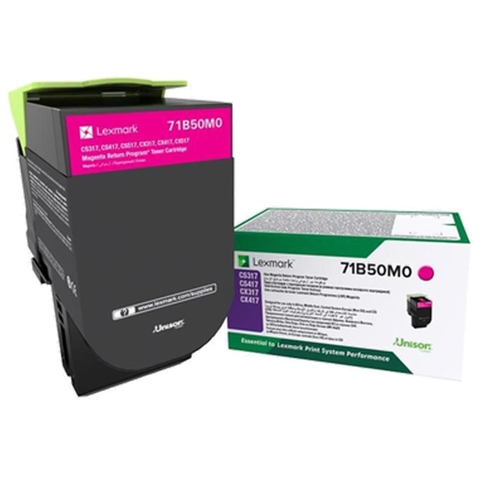 Lexmark 71B50M0 2.300 Sayfa Magenta Kırmızı Toner - CS317/417/517, CX317/417/517