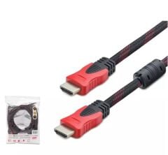 Hadron HDX2002 5 Metre Örgülü HDMI Kablo v1.4 Altın Uçlu Siyah