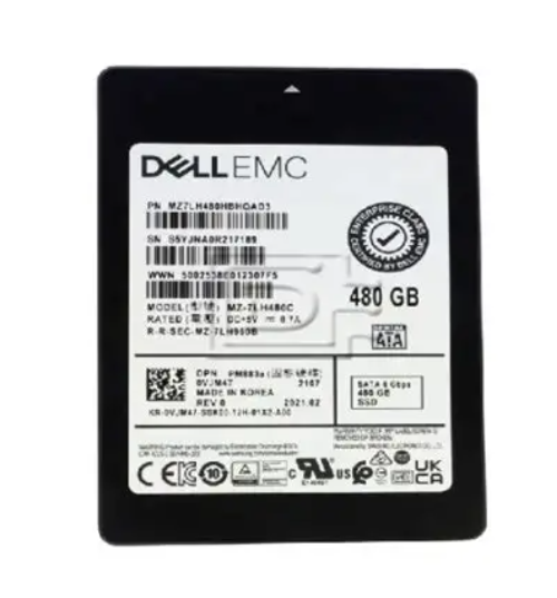 Dell 345-BGVP 480GB SATA SSD 6Gbps 512e 2.5'' Hot-Plug Enterprise Server SSD