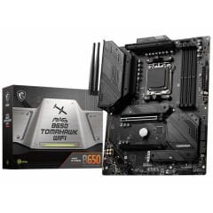 MSI MAG B650 TOMAHAWK WIFI DDR5 6600 MHz (OC) M.2 ATX AM5 Anakart – AMD B650 yonga seti, 4×DDR5‑7600 (OC) desteği, Wi‑Fi 6E, 2.5G LAN, PCIe 4.0, 3×M.2