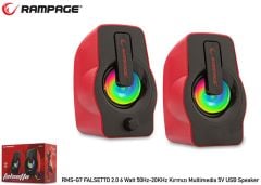 Rampage RMS-G7 Falsetto 2.0 6W Kırmızı USB Hoparlör