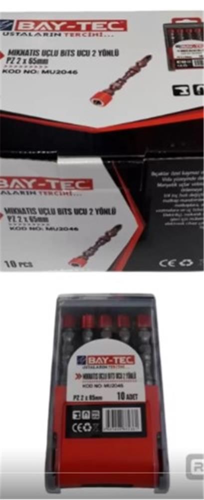 Bay-Tec Mıknatıs Uçlu Bits Tornavida Ucu PZ2x65 mm Mu2046