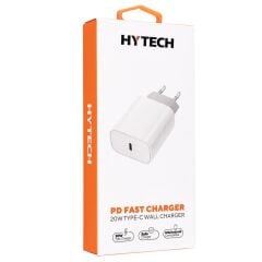 Hytech HY-XE40TP Type C to Type C 20W PD3.0 QC4.0 Hızlı Ev Şarj Adaptörü, Kablolu