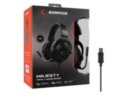 Rampage MAJESTY Siyah RGB Led 7.1 Surround Sound System Gaming Mikrofonlu Oyuncu Kulaklığı