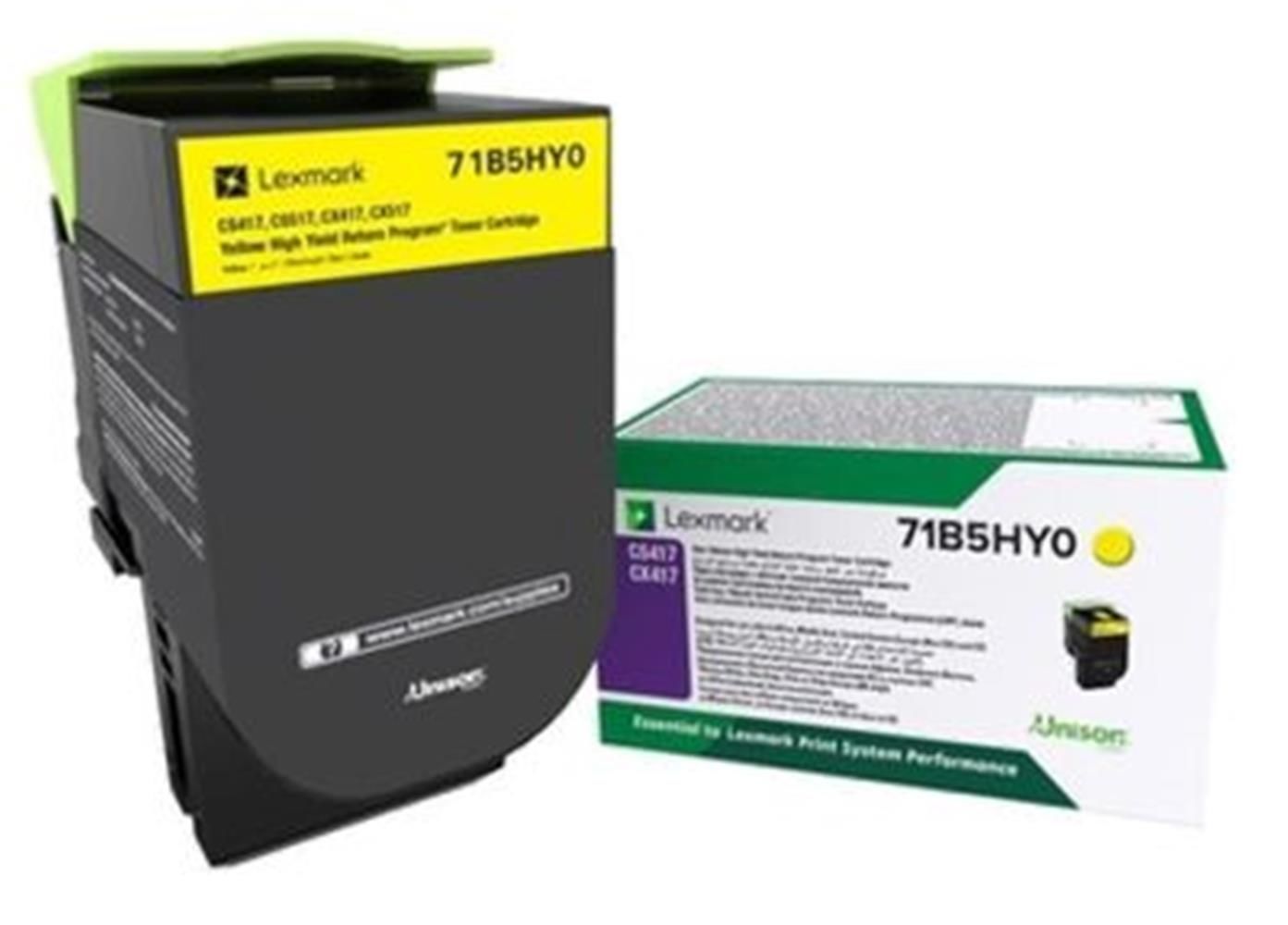 Lexmark 71B5HY0 3.500 Sayfa Yellow Sarı Toner - CS417/517, CX417/517