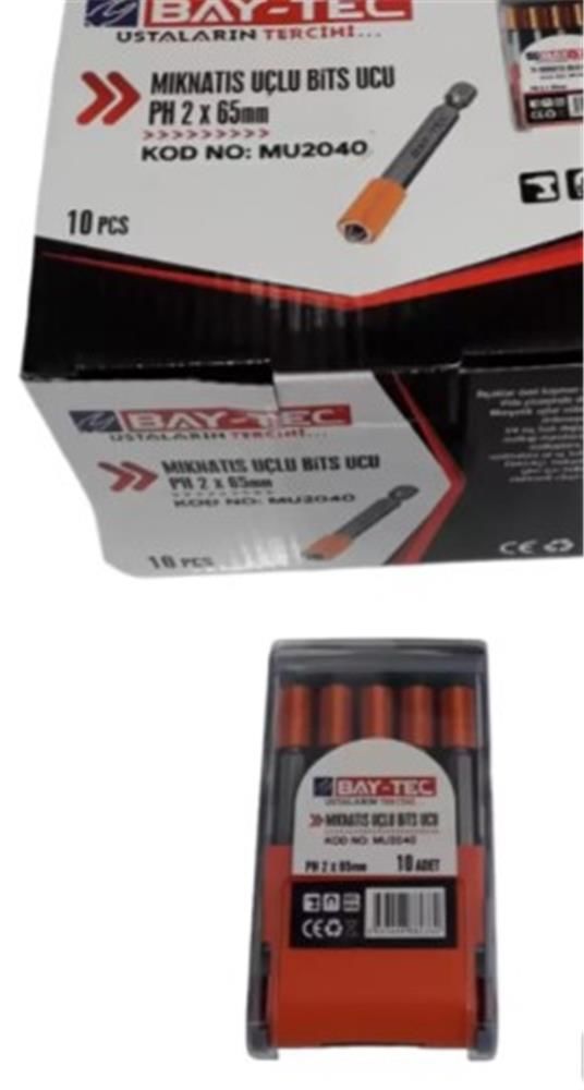 Bay-Tec Mıknatıslı Uçlu Bits Ucu PH2x65 mm MU2040