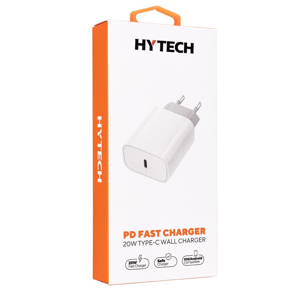 Hytech HY-XE40 20W Power Delivery (PD) USB-C Hızlı Şarj Adaptörü - Beyaz