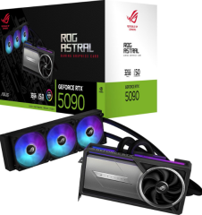 ASUS ROG Astral LC RTX 5090 O32G Gaming 32GB GDDR7 512Bit 2x HDMI 3x DP Sıvı Soğutmalı PCIe 5.0 Ekran Kartı NVIDIA GeForce RTX 5090 GPU