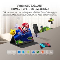 Ezcool Lite E15T 15.6'' 60Hz Full HD IPS Dokunmatik Taşınabilir (Portable) Monitör