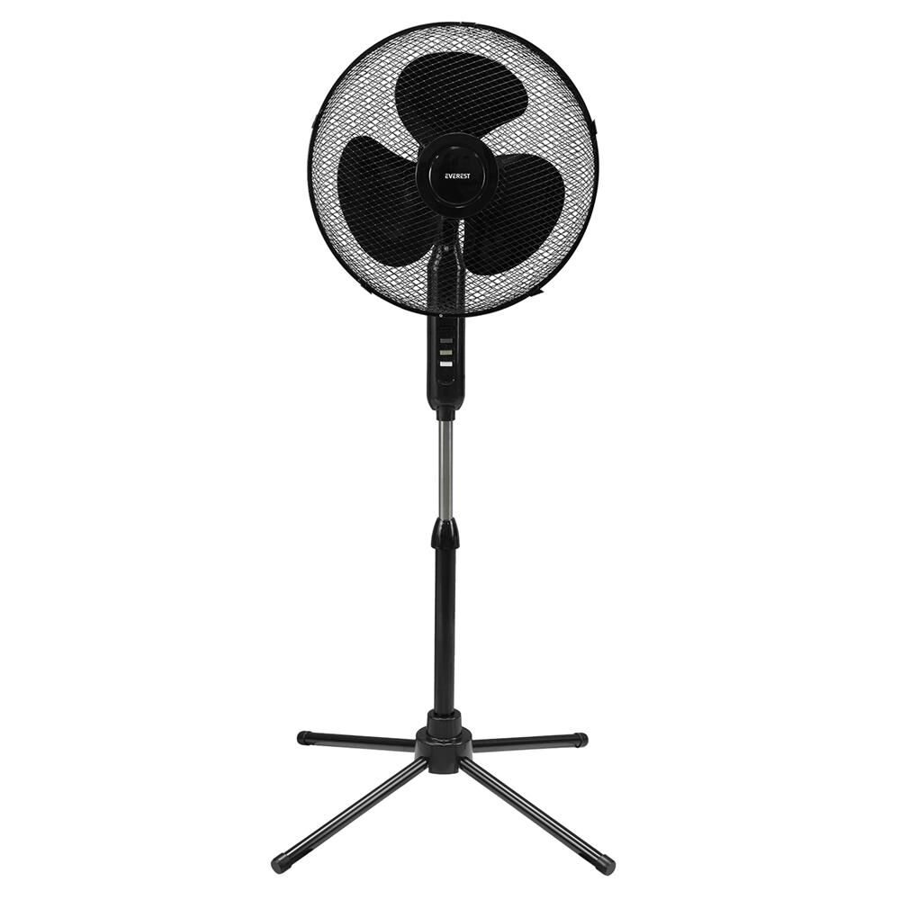 Everest FAN10 EcoWind 16'' (40cm) Siyah Metal 3 Kanatlı Ayaklı Vantilatör - 45W 3 Kademeli 1100 RPM