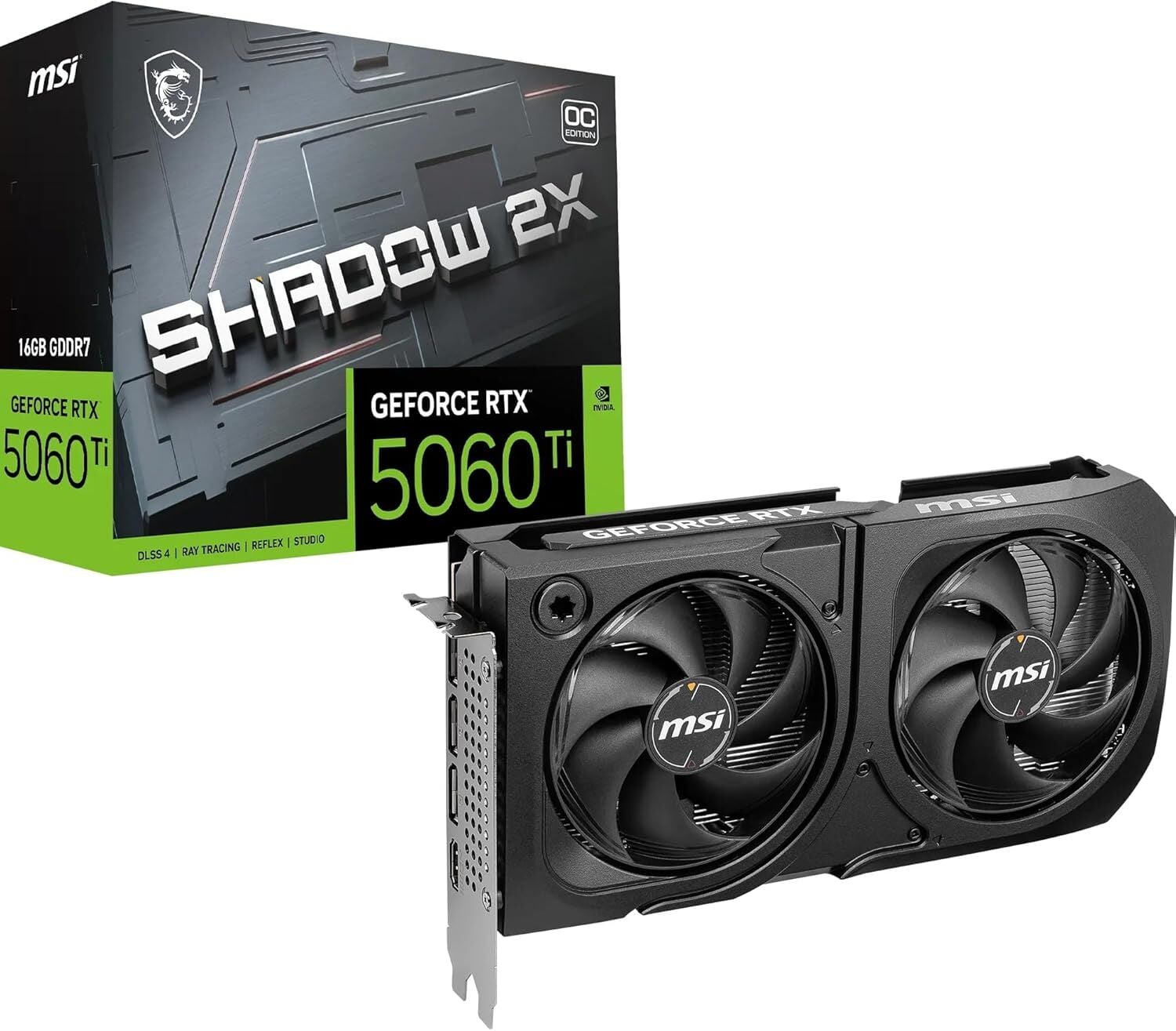 MSI GEFORCE RTX 5060 TI 16GB SHADOW 2X OC PLUS