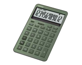 Casio JW-200DQ-GN 12 Haneli Puslu Yeşil Masaüstü Hesap Makinesi