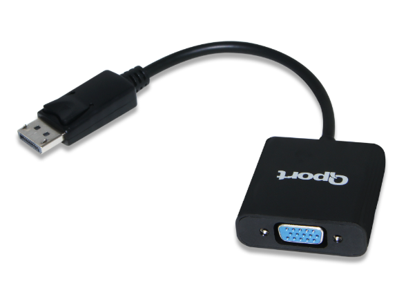 QPORT Q-DP-VGA DisplayPort to VGA Çevirici Adaptör Dönüştürücü Full HD Görüntü Aktarım Adaptörü