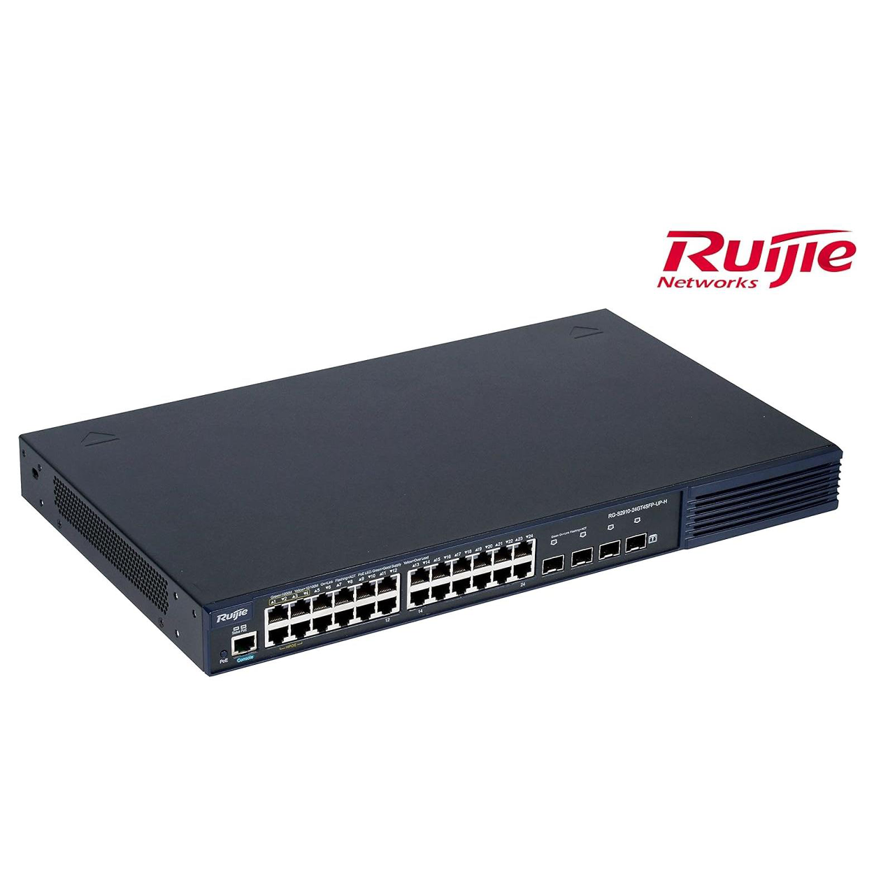 RUIJIE RG-S2910-24GT4XS-UP-H(V3.) 24GE PoE(370W),4x1/10GB SFP L2+ Yönetilebilir