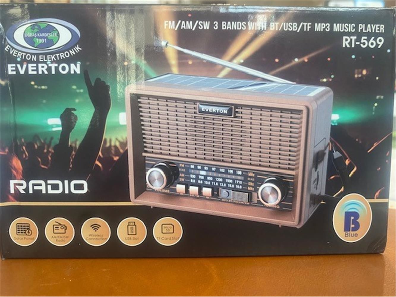 Everton RT-659 Bluetooth FM-USB-TF-AUX Şarjlı Nostaljik Radyo