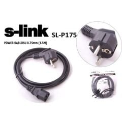 S-LINK SL-P175 1.5m 0.75mm Lüks Power Kablo