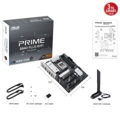 Asus Prime B840-PLUS WIFI AMD AM5 DDR5 8000MHz (OC) ATX Anakart