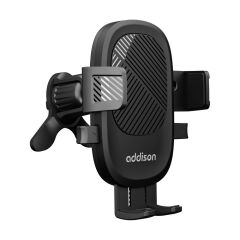 Addison ADS-134 Havalandırma Izgarası Uyumlu Mekanik Kilitli Araç İçi Telefon Tutucu (Siyah)