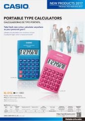 Casio HL-815L-PK 8 Haneli Pembe Taşınabilir Cep Tipi Hesap Makinesi
