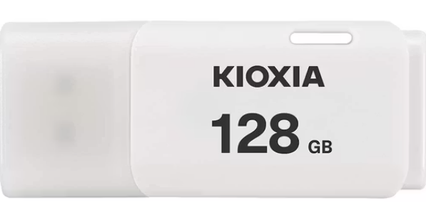 Kioxia 128GB TransMemory U202 USB 2.0 Beyaz Flash Bellek Taşınabilir USB Depolama Cihazı