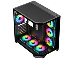 Frisby FC-9550G Panoramik Çift Temperli Cam 7x120mm ARGB Fanlı ATX Oyuncu Kasası