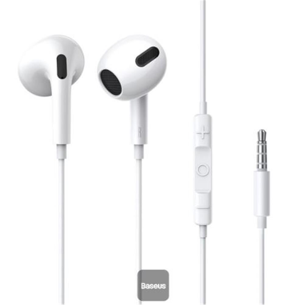 Baseus Encok H17 3.5mm Mikrofonlu Kulakiçi Kablolu Kulaklık - Beyaz (NGCR020002)