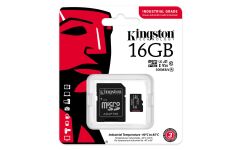 Kingston SDCIT2-16GB 16GB microSDHC Industrial C10 A1 pSLC Kart + SD Adaptör Hafıza Kartı