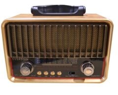 Everton RT-774 Ahşap Görünümlü Bluetooth/USB/SD/FM Destekli Şarj Edilebilir Nostaljik Radyo