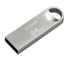 Kioxia 64GB TransMemory U366 USB 3.2 Gen 1 Metal Kasa Flash Bellek Yüksek Hızlı Taşınabilir USB 3.0/3.2 Uyumlu USB Bellek