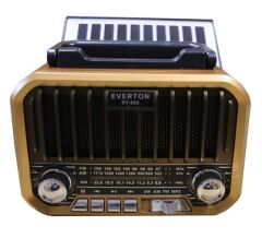 Everton RT-685 Güneş Panelli (Solar) Nostaljik Tasarım Bluetooth/FM/USB/SD Şarjlı Radyo