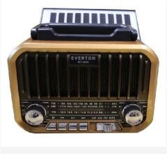 Everton RT-685 Güneş Panelli (Solar) Nostaljik Tasarım Bluetooth/FM/USB/SD Şarjlı Radyo